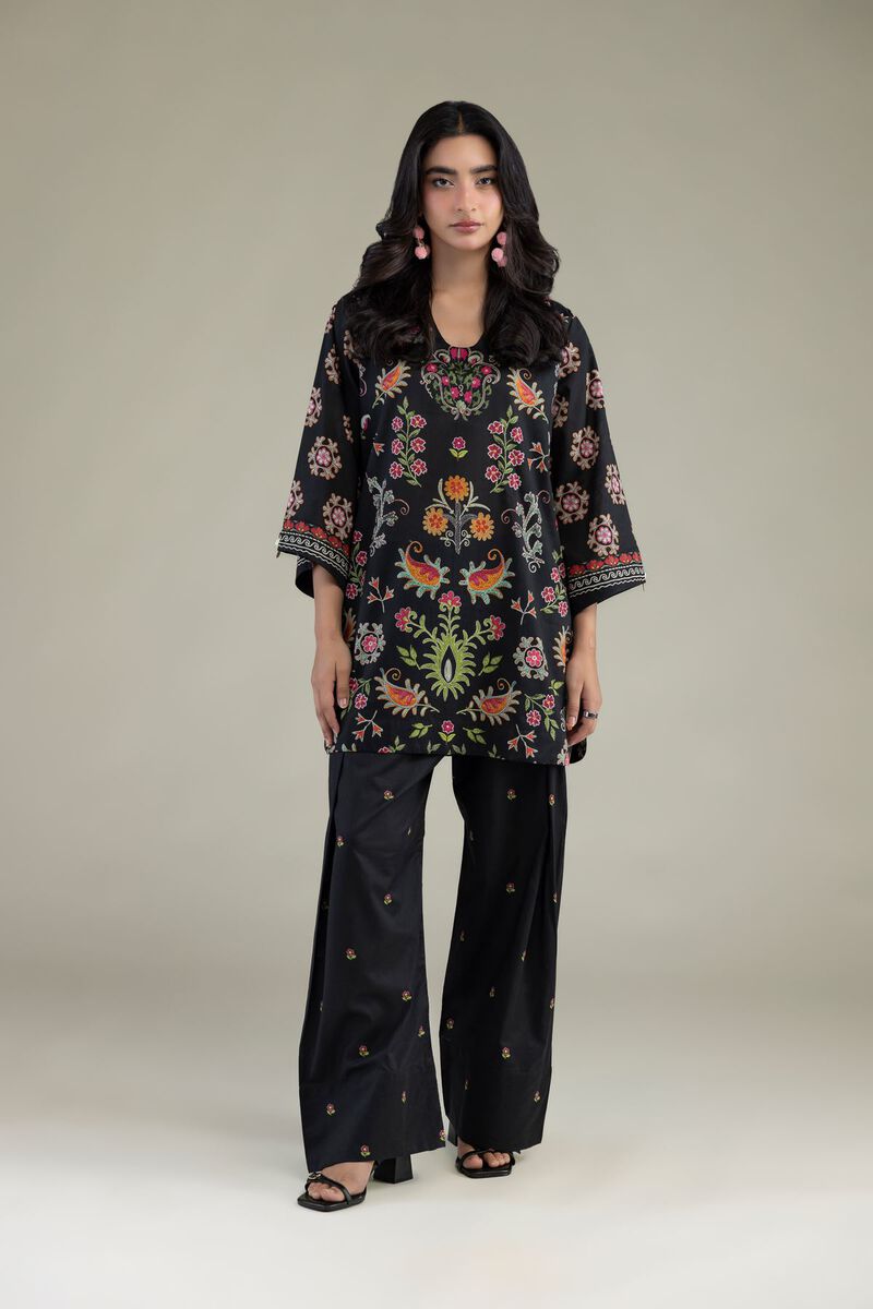 Printed | Cambric | Black Cambric Kurta | USD 35.00