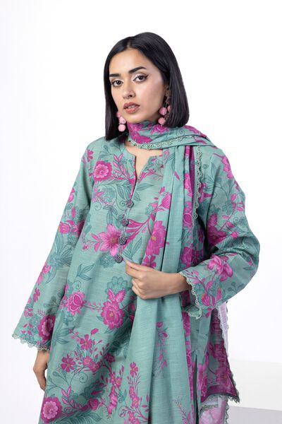Printed | Textured Cotton | Tailored 3 Piece | USD 45.00