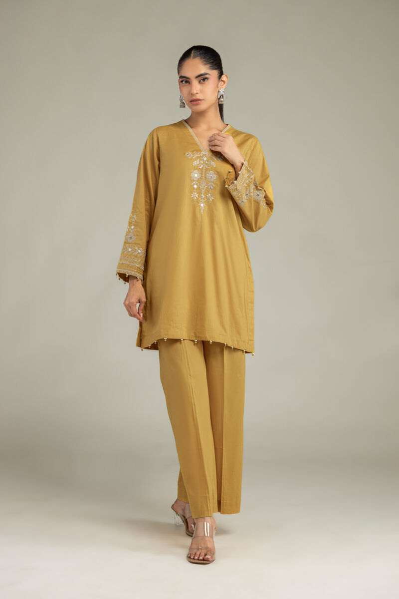 Embroidered | Cambric | Cambric Solid Pants | USD 30.00