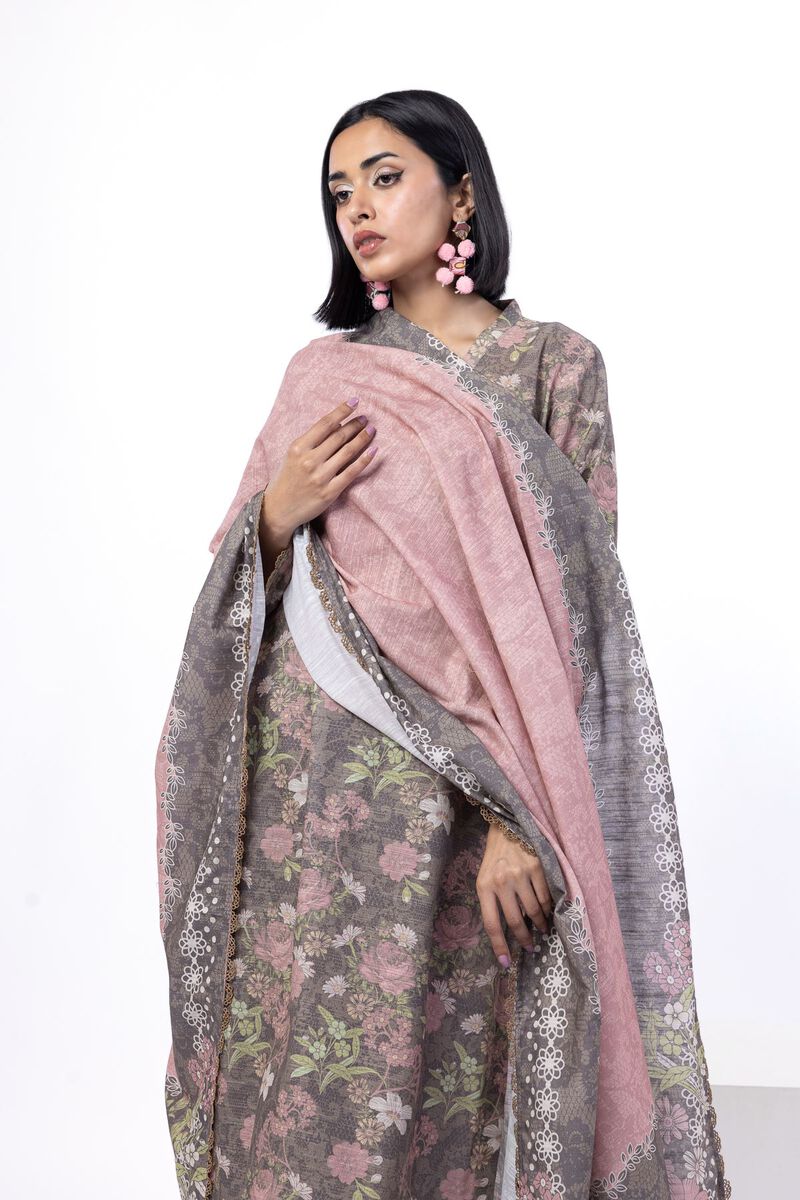 Printed | Textured Cotton | Tailored 3 Piece | USD 45.00