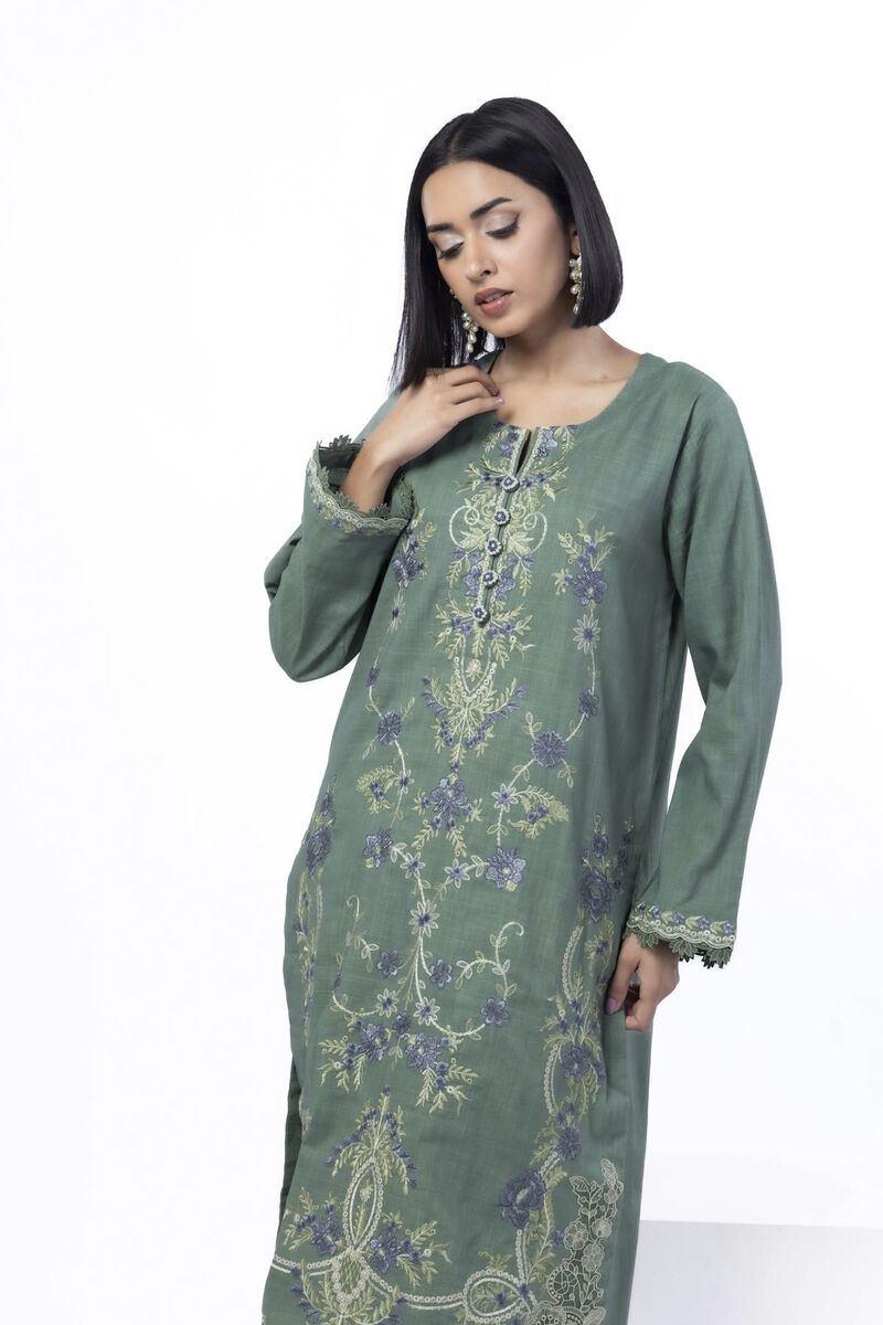Embroidered | Heavy Textured Cotton | Tailored 2 Piece | Top and Bottom | USD 45.00