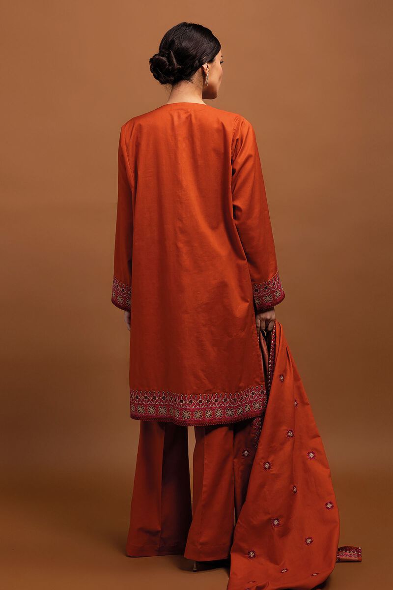 Embroidered | Cambric | Fabrics 3 Piece | null
