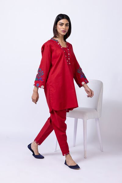 Embroidered | Cotton Dobby | Pants | USD 20.00