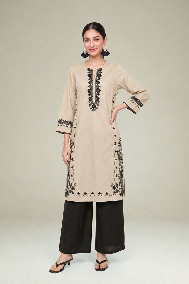 Embroidered | Cambric | Solid Black Pants | USD 30.00