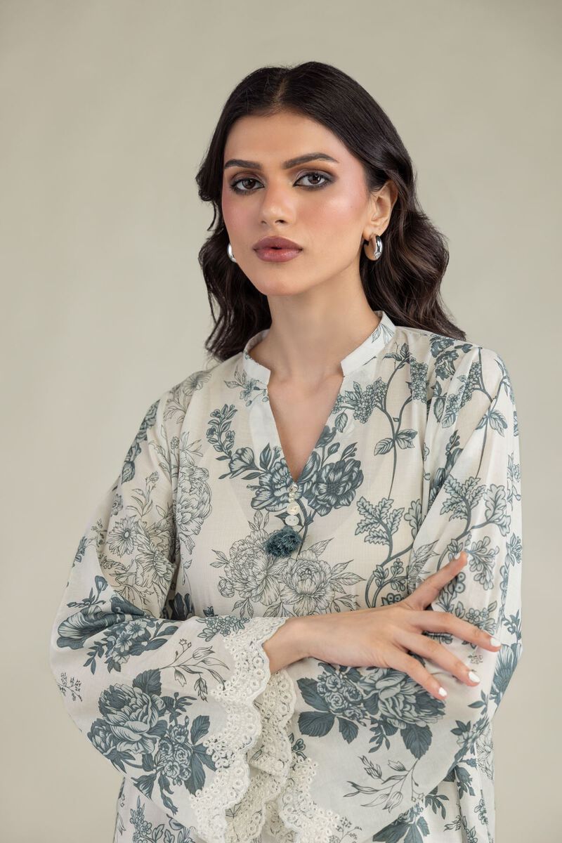 Embroidered | Lawn | Lawn V-Neck Kurta | USD 35.00