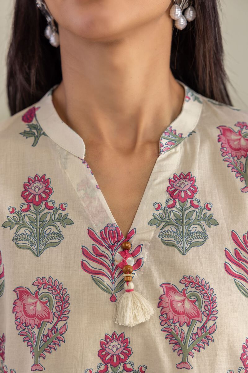 Printed | Cambric | Floral Cambric Kurta | USD 35.00