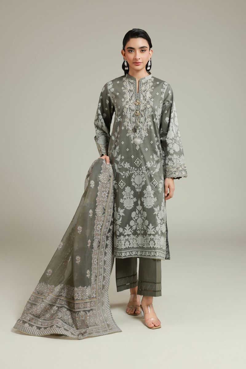 Embroidered | Cambric | Cambric Tailored Set | USD 85.00