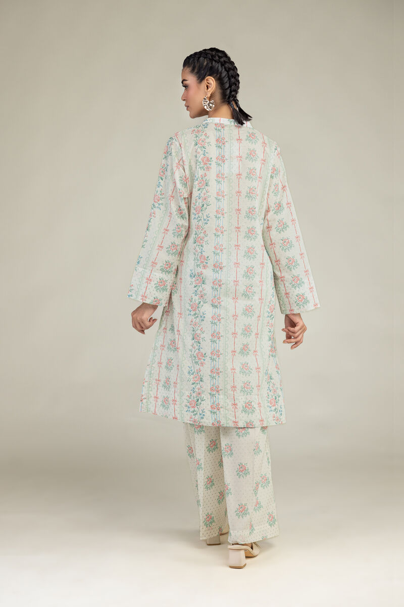 Printed | Cambric | Floral V-Neck Kurta | USD 35.00