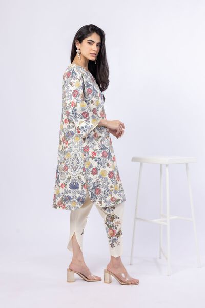 Printed | Russian Raw Silk | Pants | USD 23.00