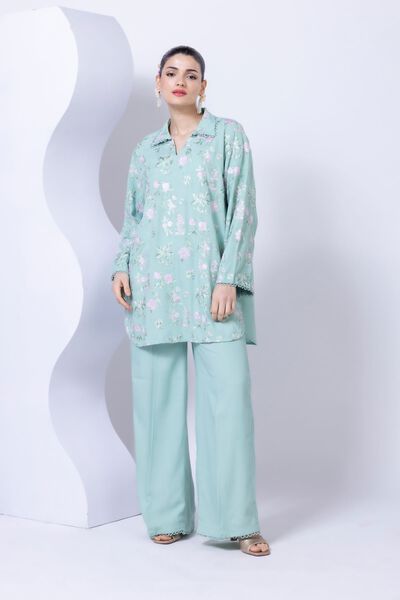 Embroidered | Crosshatch Raw Silk | Kurta | USD 75.00