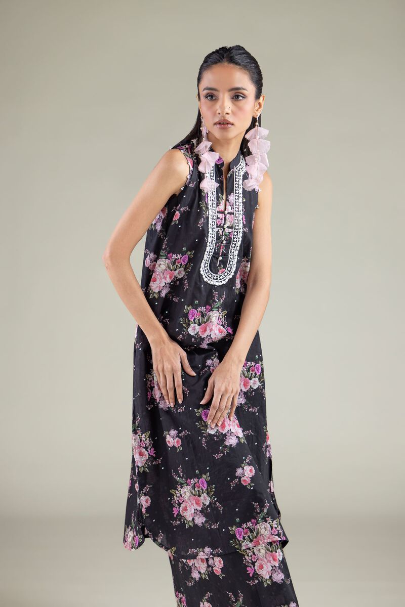 Embroidered | Cambric | Pearl Floral Kurta | USD 40.00