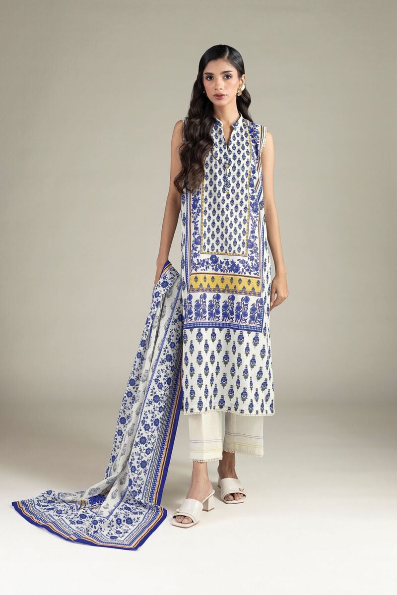 Printed | Cambric | Three Piece Suit | USD 65.00