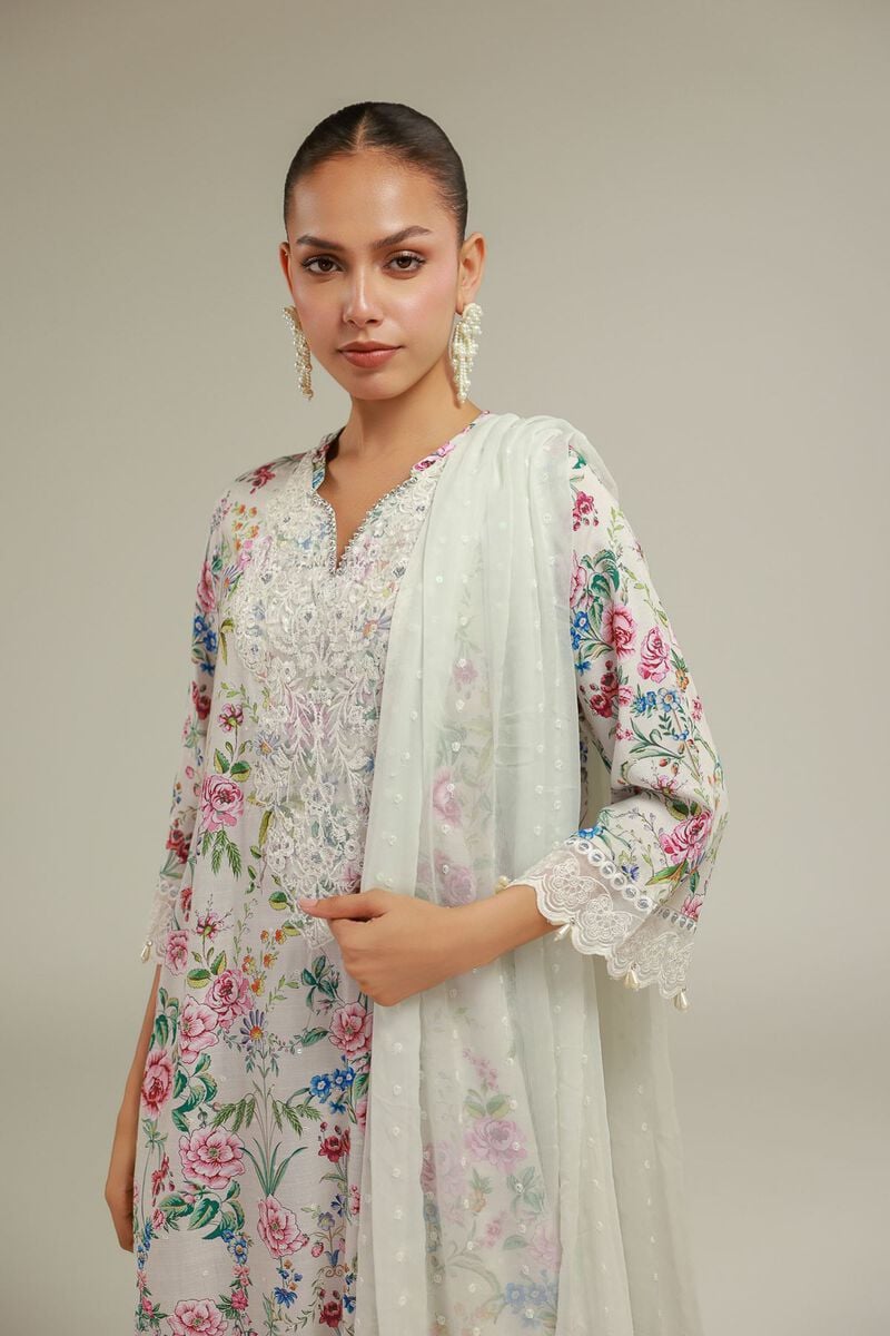 Embroidered | Chiffon | Lace-Up Summer Dupatta | USD 45.00