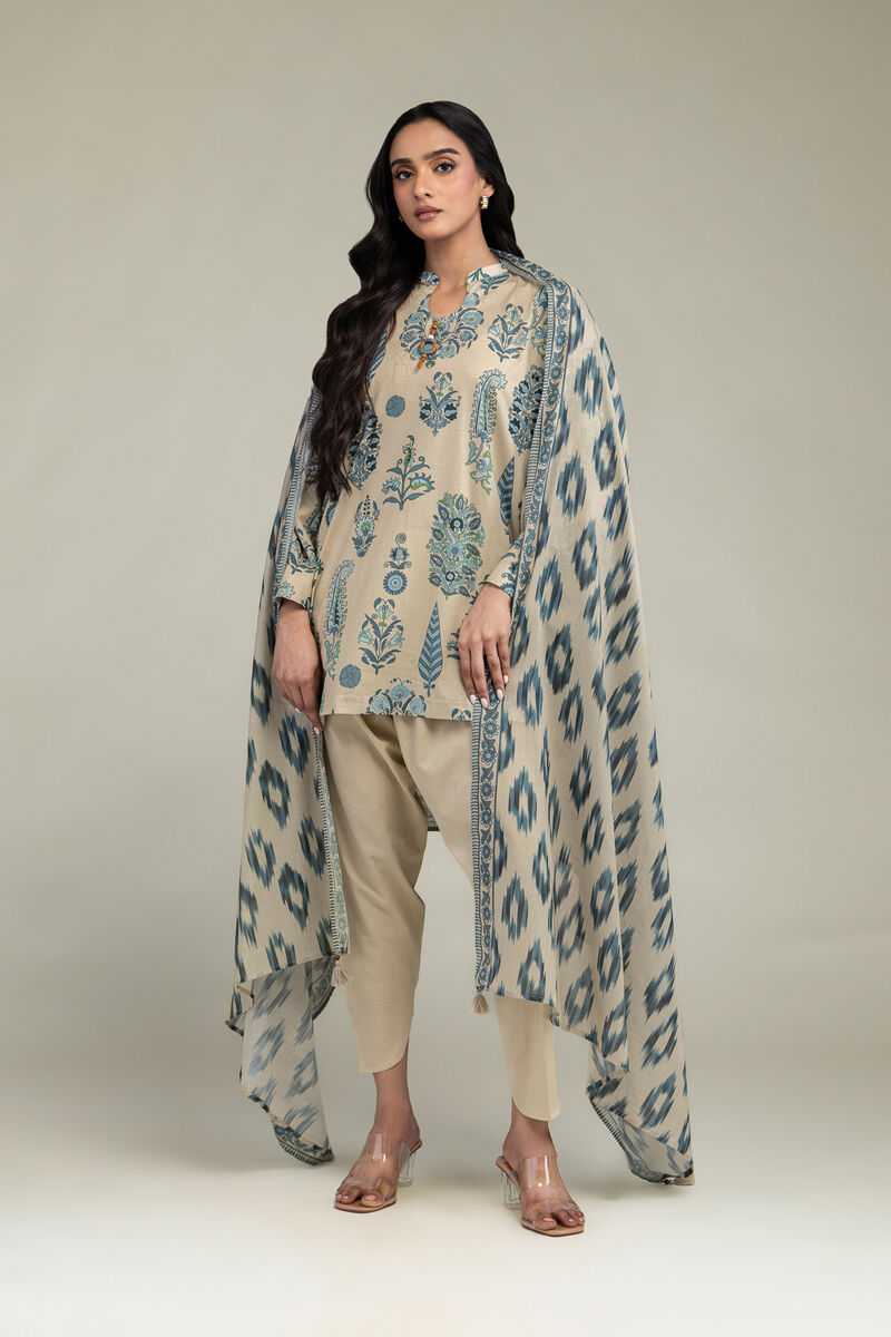 Printed | Lawn | Beige Lawn Dupatta | USD 30.00