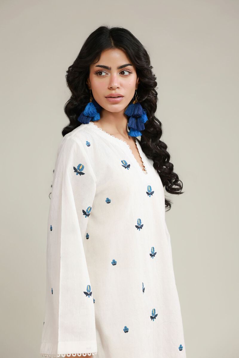 Embroidered | Dobby | Tailored 2-Piece Set | USD 55.00