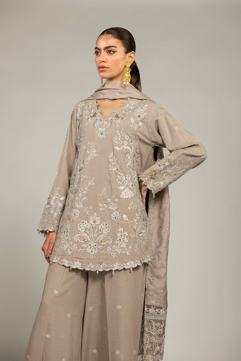 Raw Silk | Floral Tailored 3-Piece | USD 180.00