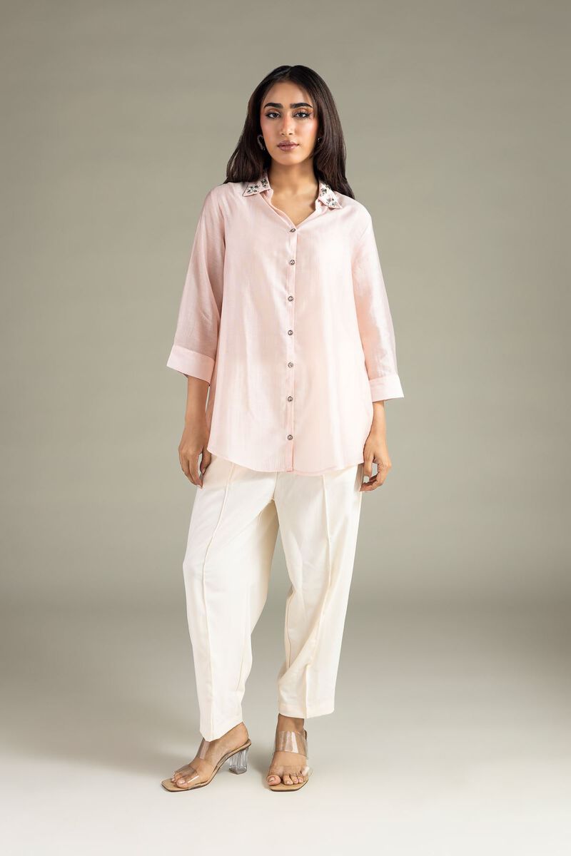 Embroidered | Raw Silk | Shirt | USD 17.50