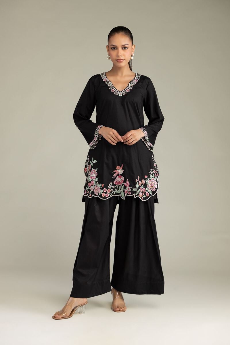 Embroidered | Cambric | Black Solid Shalwar | USD 30.00