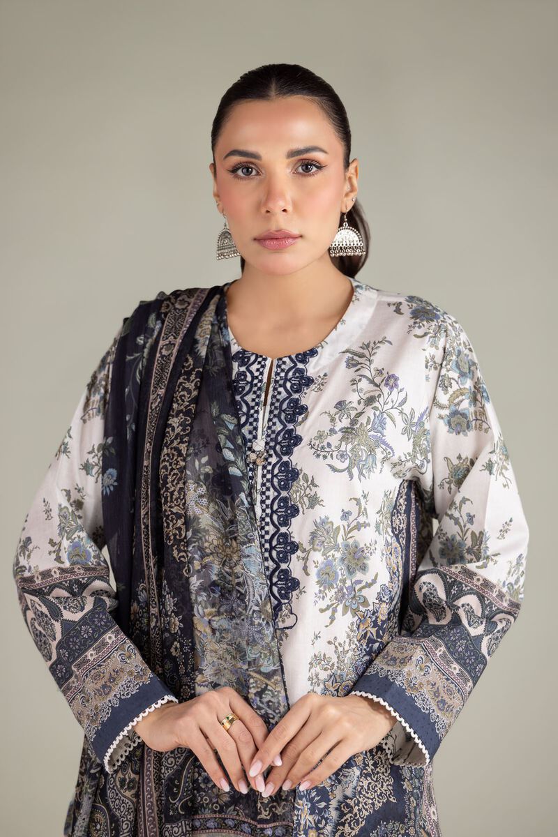 Embroidered | Cotton Dobby | Floral Tailored 3-Piece | USD 70.00