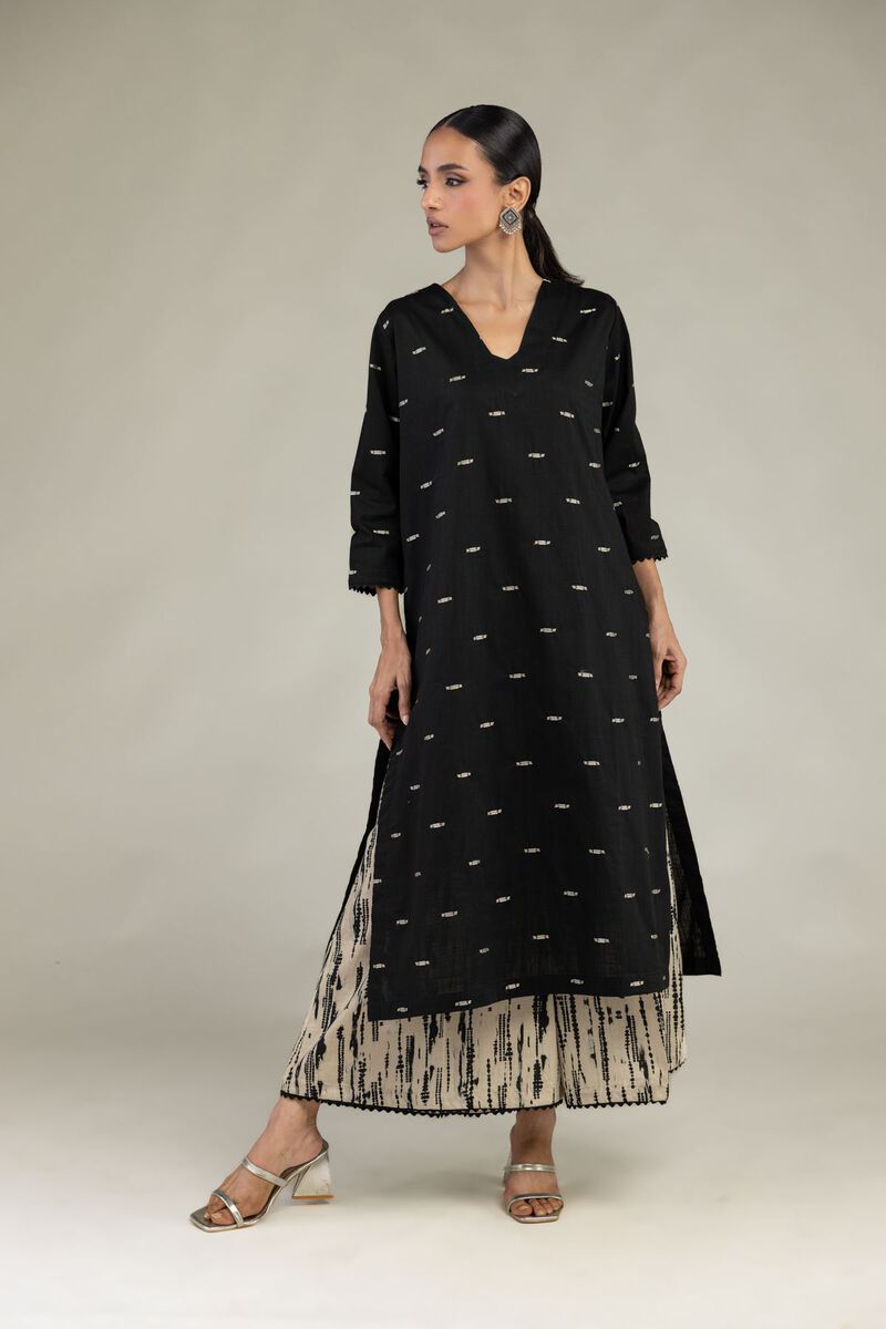 Textured Cotton | Embroidered | Textured Cotton Pants | USD 25.00