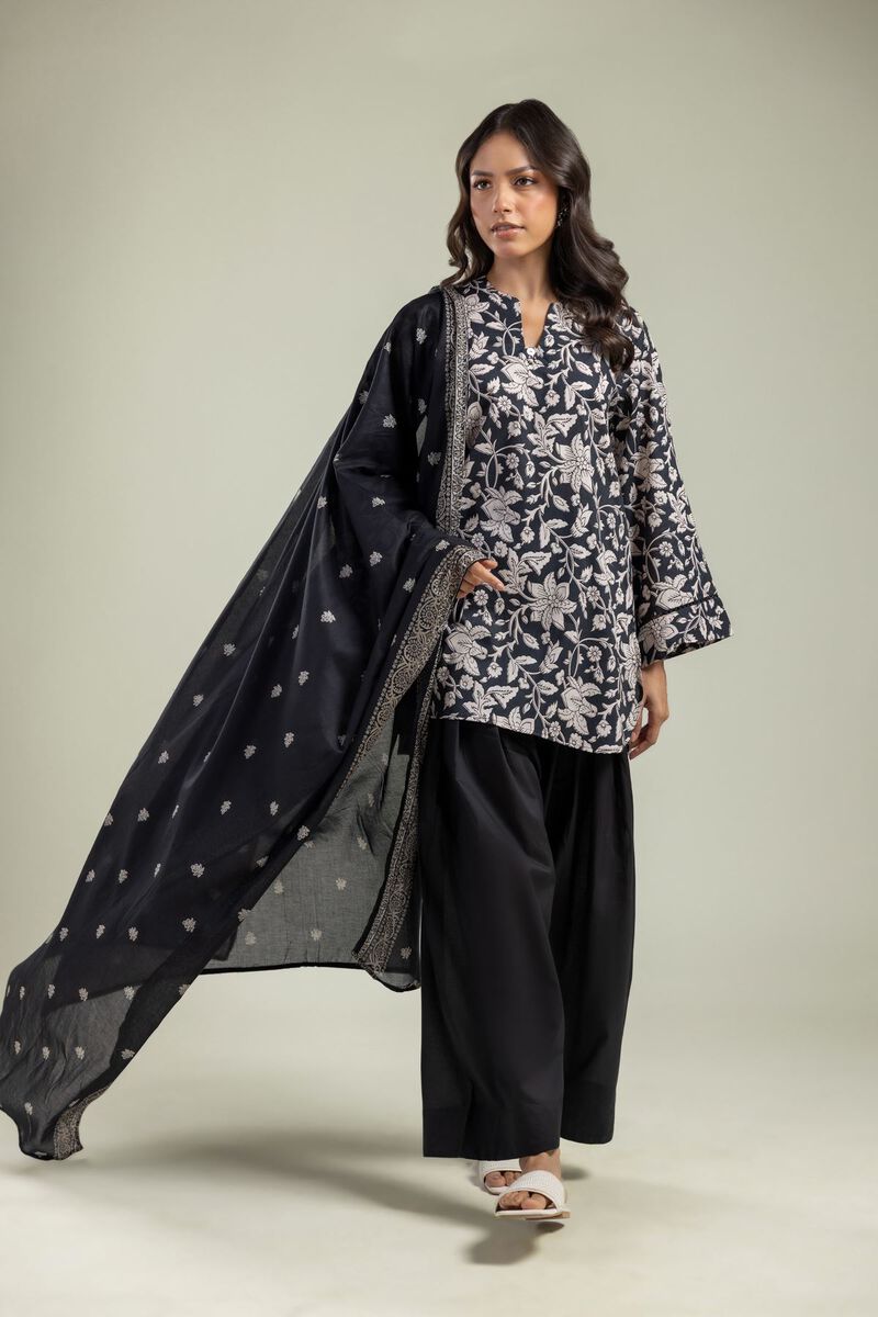Printed | Lawn | Black Lawn Dupatta | USD 25.00