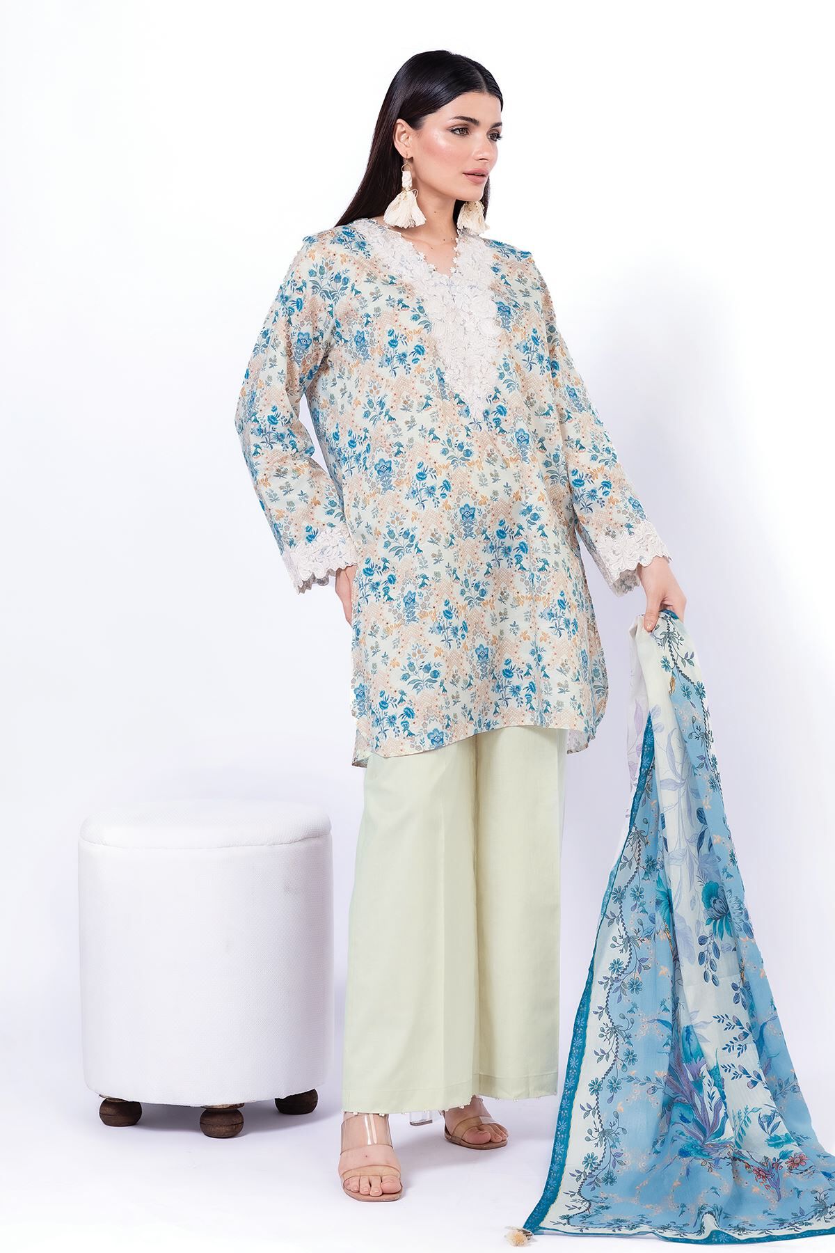 Buy Tailored 3 Piece | 0.0 N/A | SS705BST-VG_MULTI | Khaadi United
