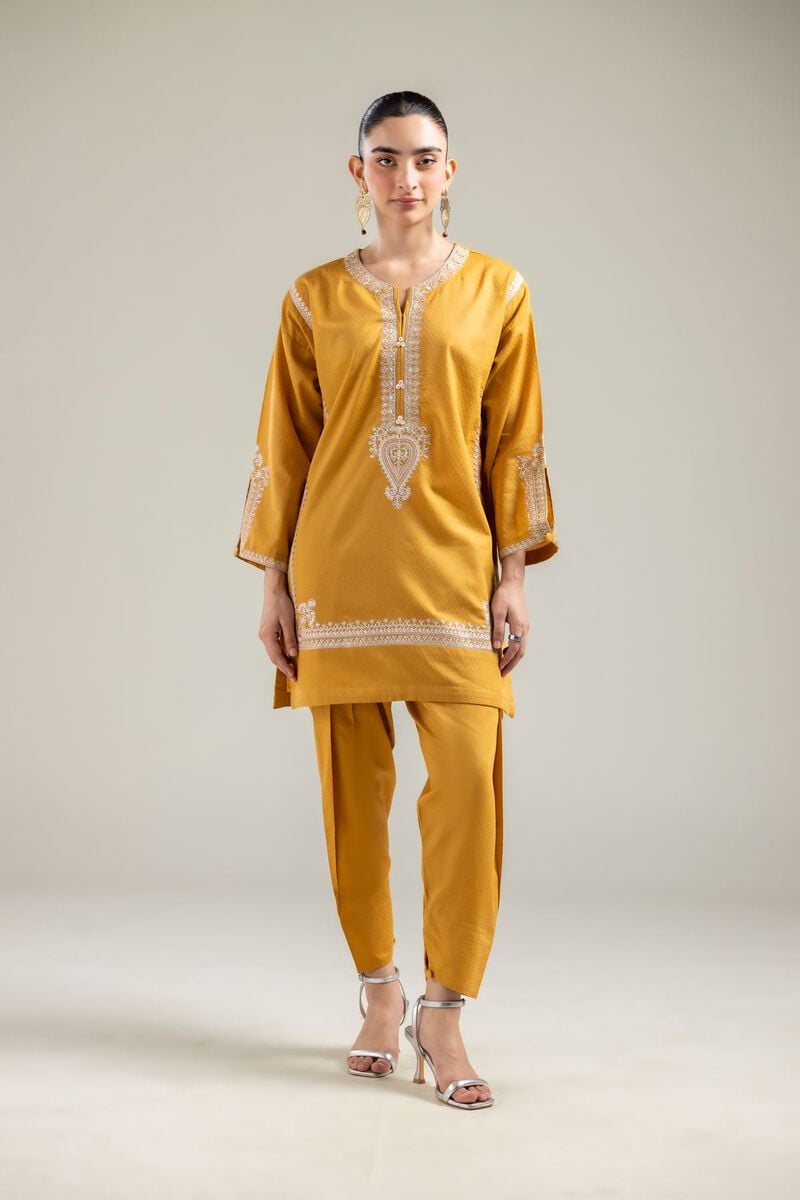Embroidered |Cotton Dobby | Embroidered Cotton Kurta | USD 40.00