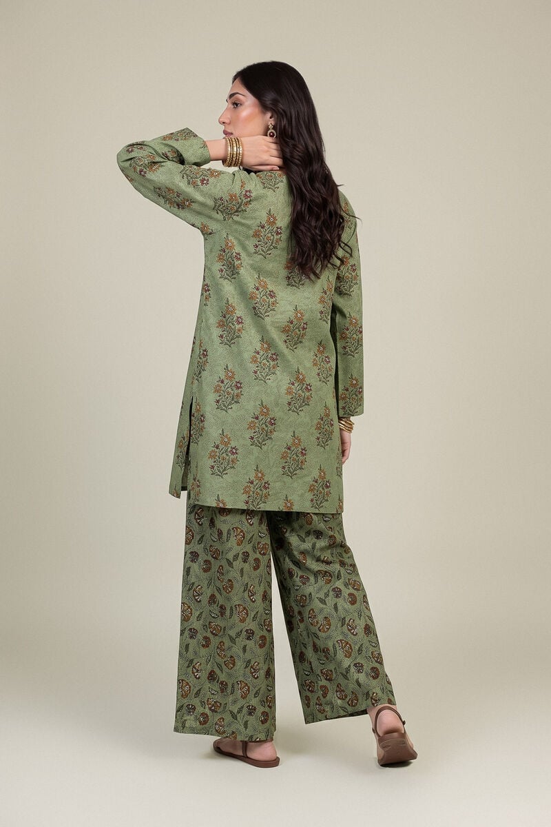 Printed | Light Khaddar | Floral Green Pants | USD 30.00