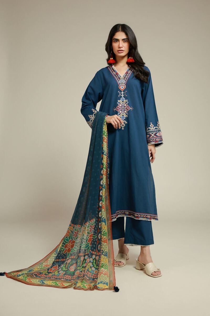 Embroidered | Cambric | Cambric 3-Piece Tailored | USD 70.00