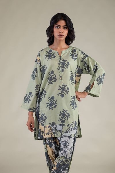 Embroidered | Cambric | Floral Short Kurta | USD 35.00