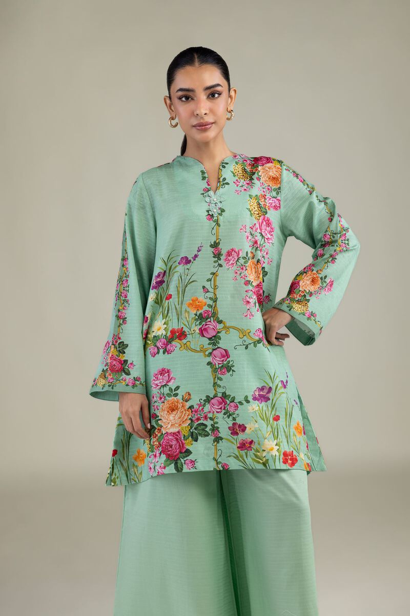 Printed | Cotton Dobby | Mint Dobby Kurta | USD 35.00