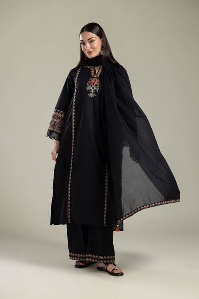 Embroidered | Lawn | Black Lawn Dupatta | USD 25.00