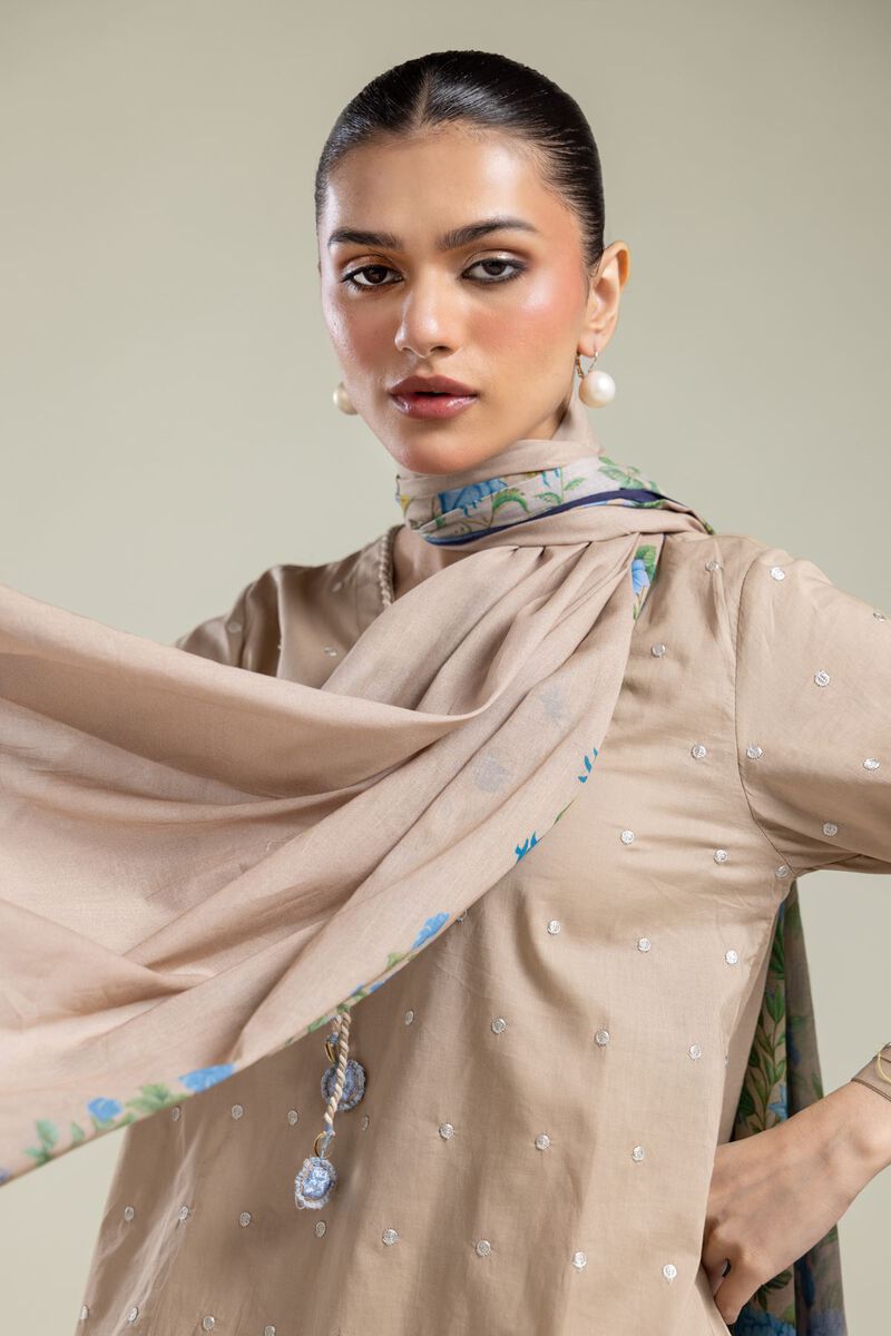 Embroidered | Lawn | Beige Lawn Dupatta | USD 25.00