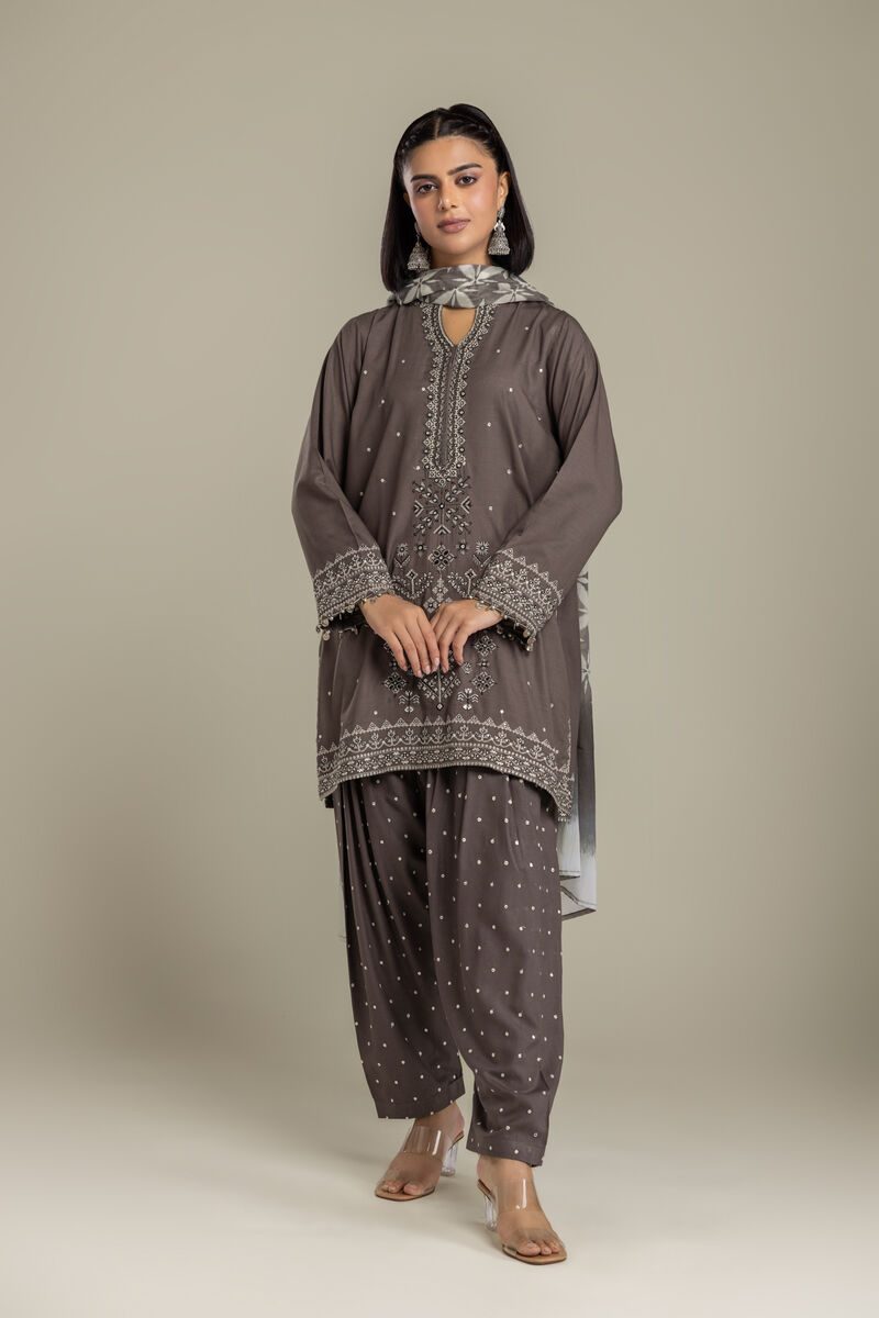Embroidered | Raw Silk | 3 Piece Tailored | USD 105.00