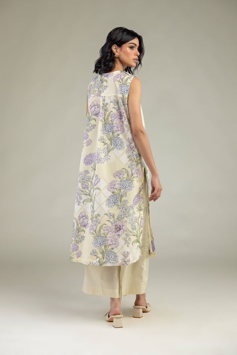 Embroidered | Cambric | Floral Sleeveless Kurta | USD 35.00