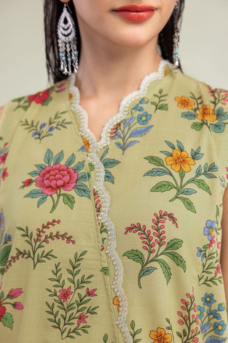 Embroidered | Raw Silk | Silk Sleeveless Kurta | USD 40.00