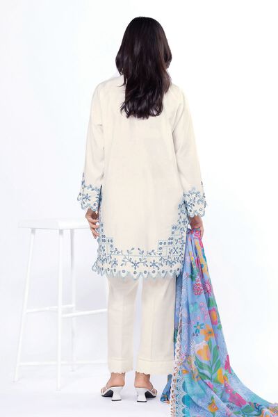 Embroidered | Dull Raw Silk | Fabrics 3 Piece | USD 42.50