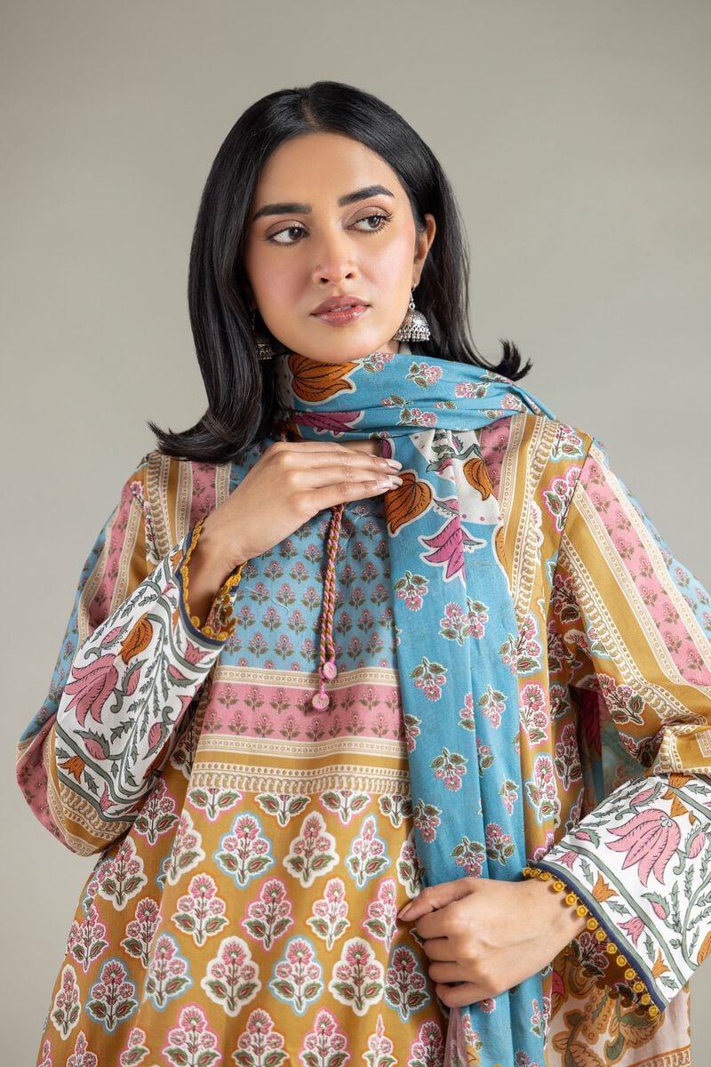 Printed | Cambric | Floral Tailored 3-piece | USD 60.00