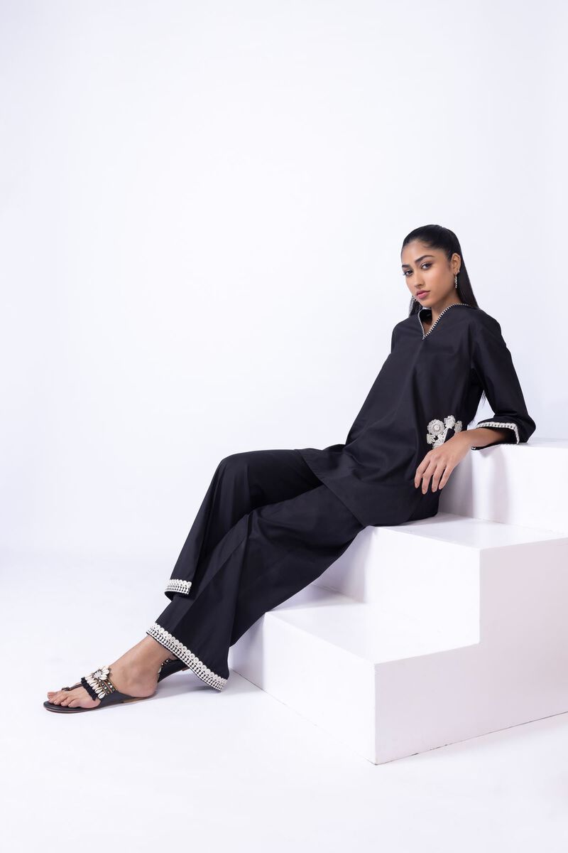 Embroidered | Crosshatch Poplin | Kurta | USD 7.50