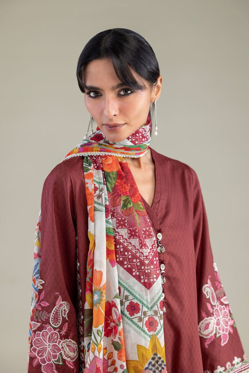 Embroidered | Lawn | Floral Lawn Dupatta | USD 35.00