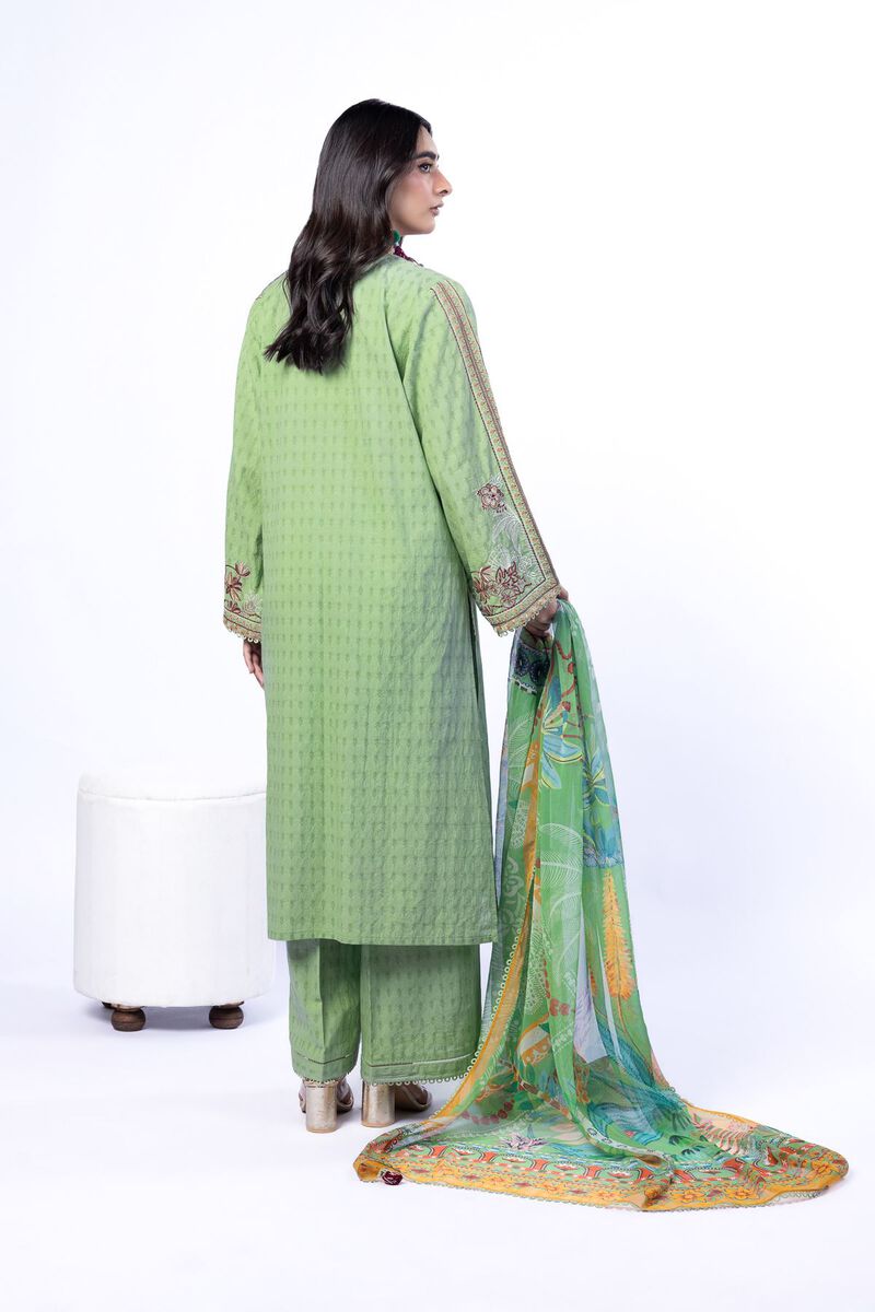 Embroidered | Cotton Dobby | Tailored 3 Piece | USD 75.00