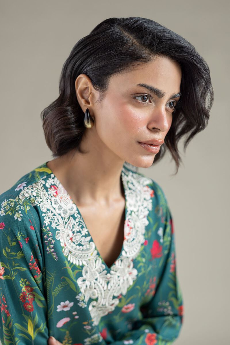 Embroidered | Marina | Floral Longline Kurta | USD 25.00