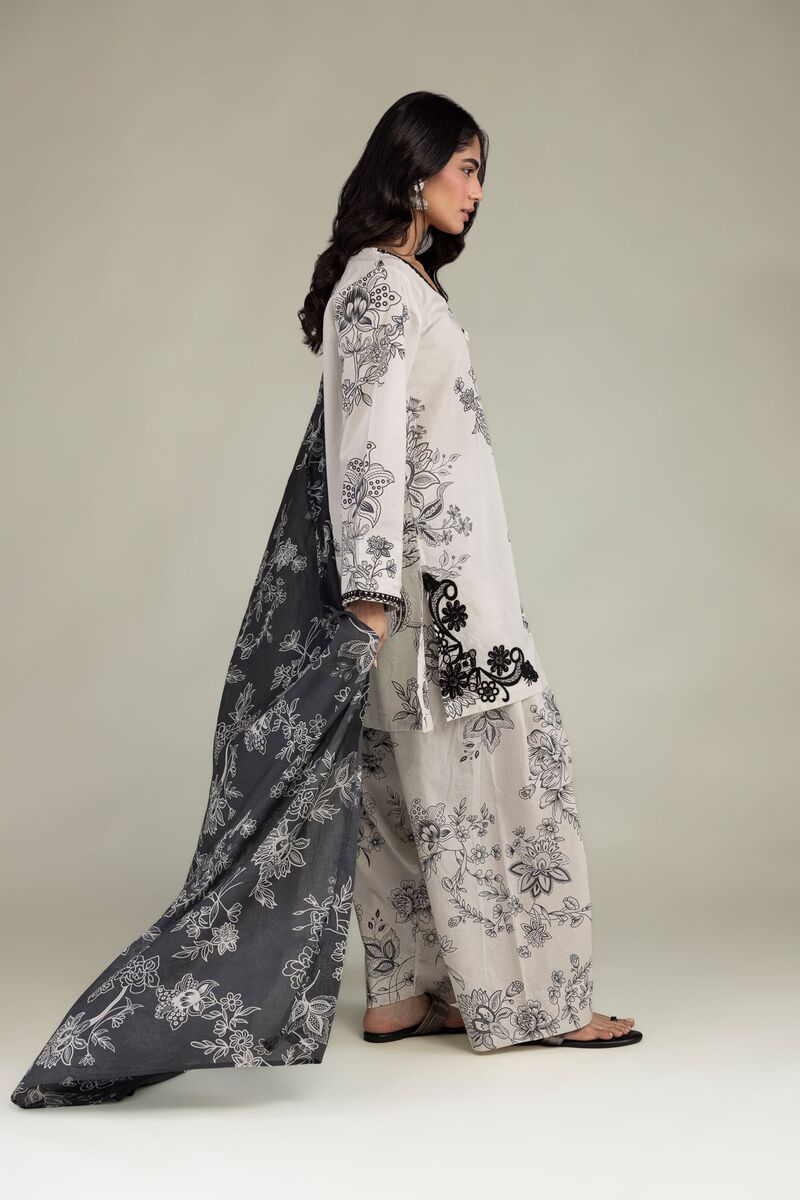 Embroidered | Lawn | Gray Lawn Dupatta | USD 25.00