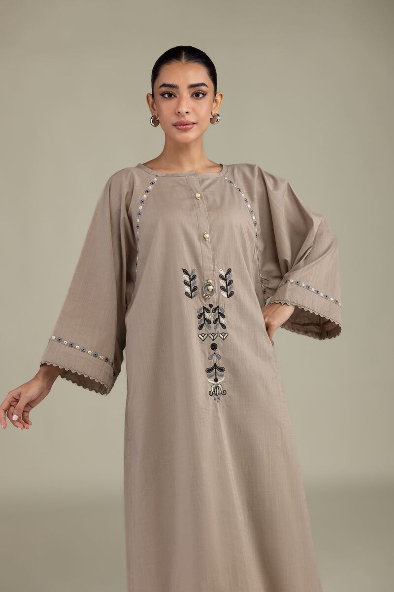 Textured Cotton | Embroidered | Textued Cotton Kurta | USD 40.00