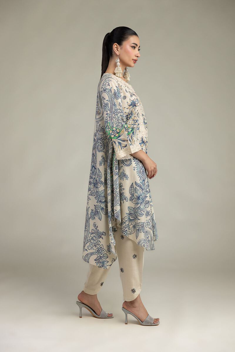Embroidered | Raw Silk | Floral Silk Shalwar | USD 30.00