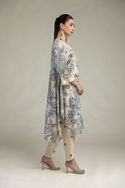 Embroidered | Raw Silk | Floral Silk Shalwar | USD 30.00
