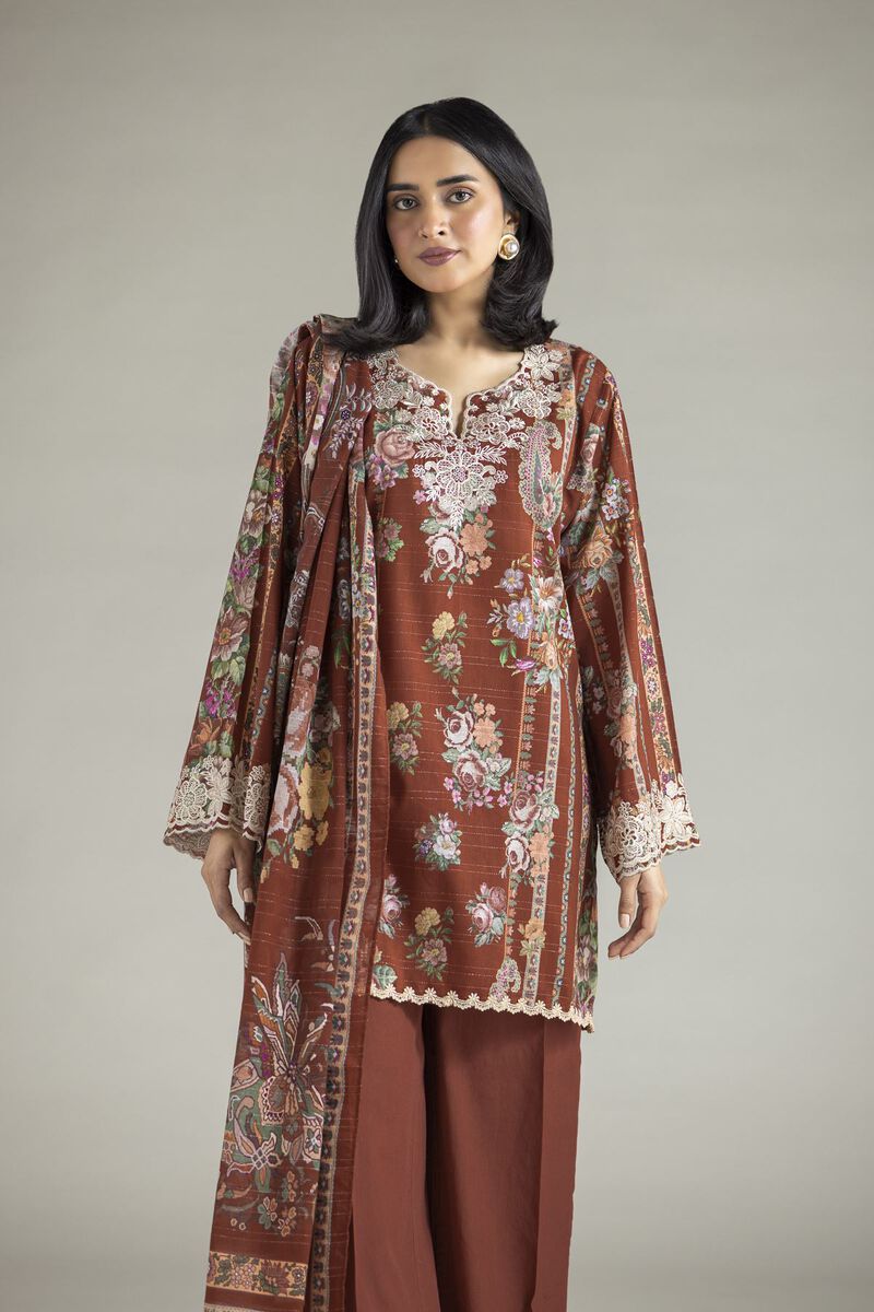 Embroidered | Mesuri | 3-Piece Tailored Set | USD 70.00