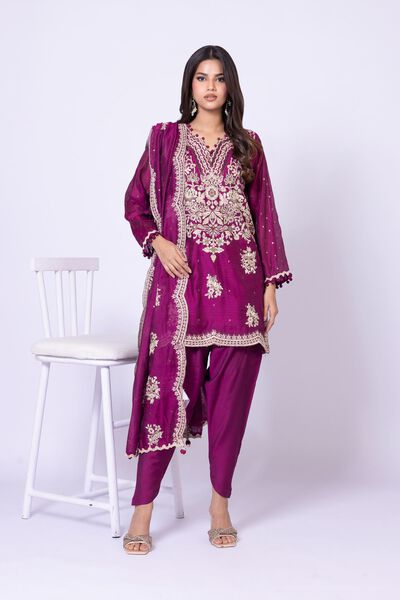 Embroidered | Viscose Polyester Net | Kurta | USD 30.00