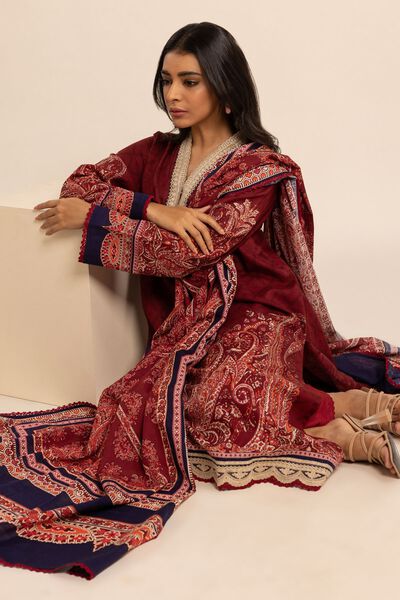 Fabrics 3 Piece Suit, RED, hi-res