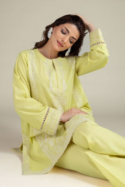 Embroidered | Cotton Dobby | Tailored Dobby 2-Piece | USD 60.00